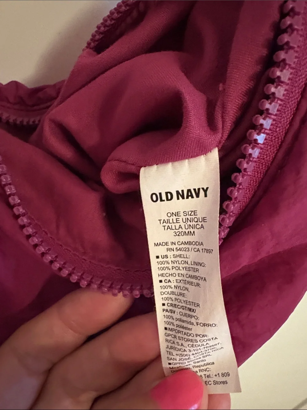 Micro Trek Bag Old Navy Purse Magenta Drawstring Side Adjustable Strap